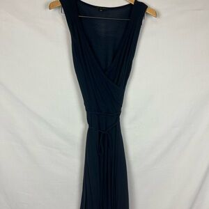 Sisley Navy Blue V-Neck Sleeveless Dress